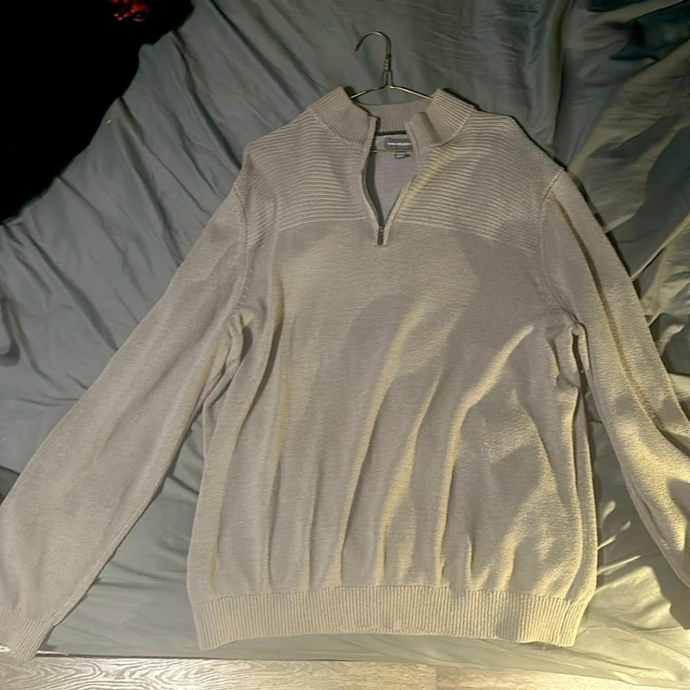 Van Heusen cotton zip sweater.